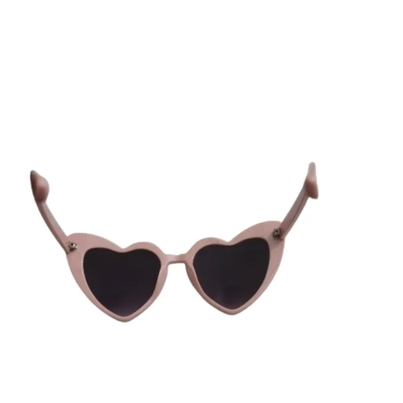Heart Cat-Eye Sunglasses Heart-Shaped Pink Sunglasses "Babe" Barbiecore Barbie - Picture 3 of 4
